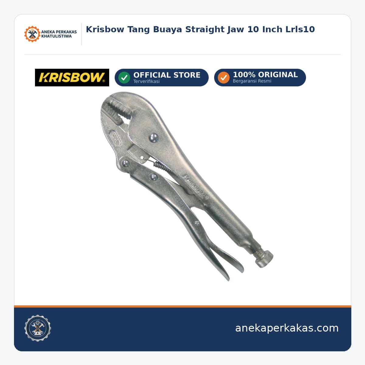 Krisbow Tang Buaya Straight Jaw 10 Inch Lrls10