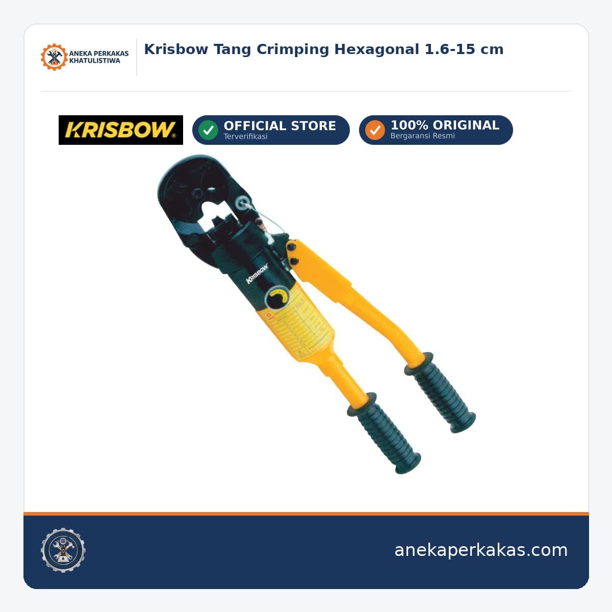 Krisbow Tang Crimping Hexagonal 1.6-15 cm