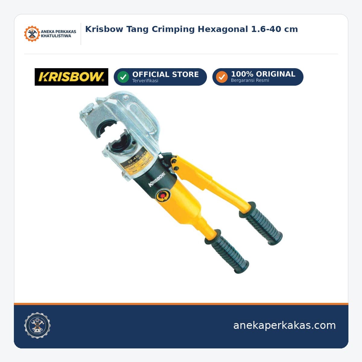 Krisbow Tang Crimping Hexagonal 1.6-40 cm