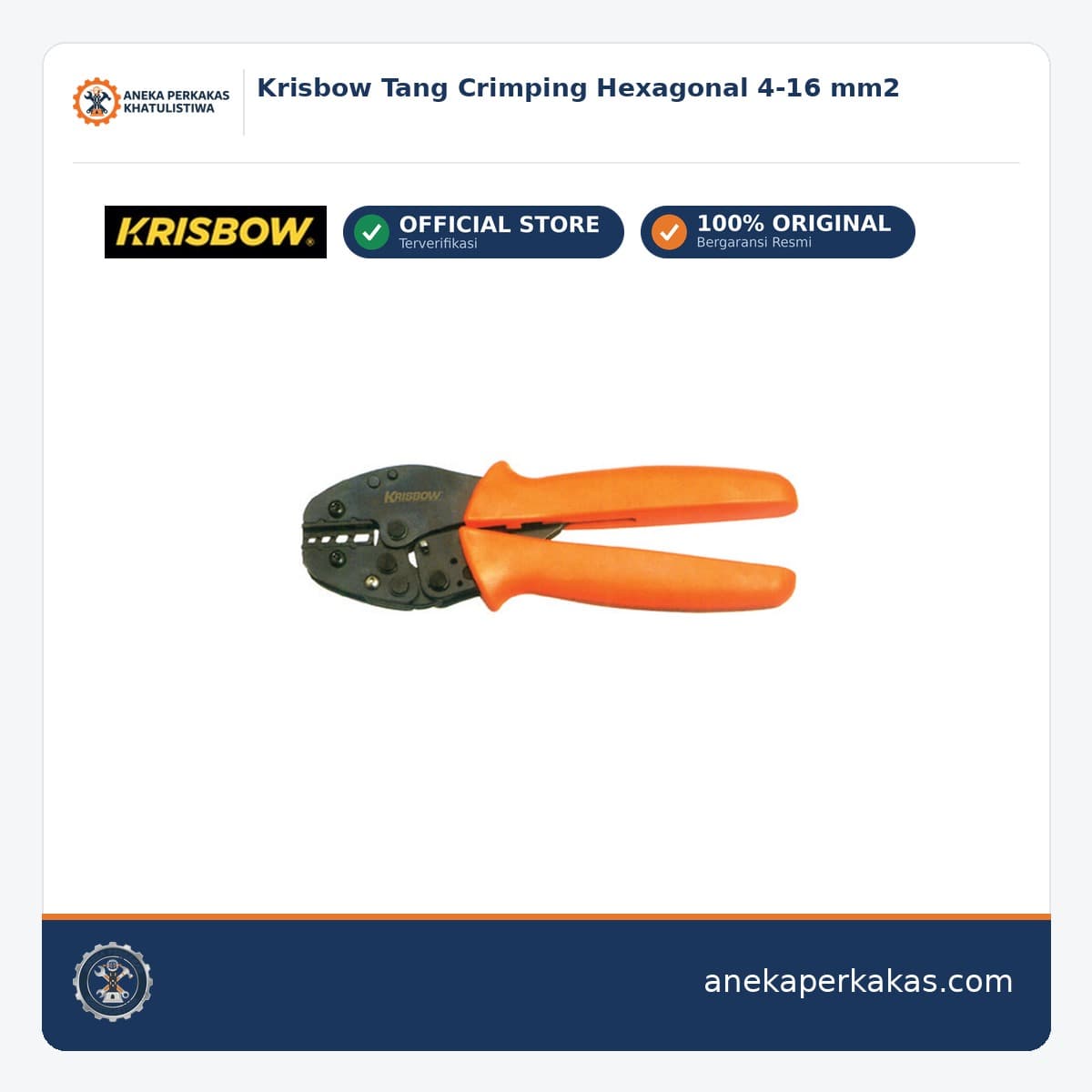 Krisbow Tang Crimping Hexagonal 4-16 mm2