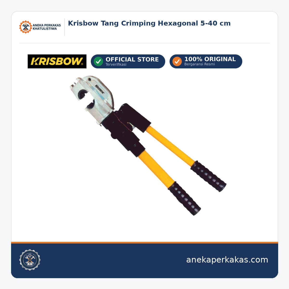 Krisbow Tang Crimping Hexagonal 5-40 cm
