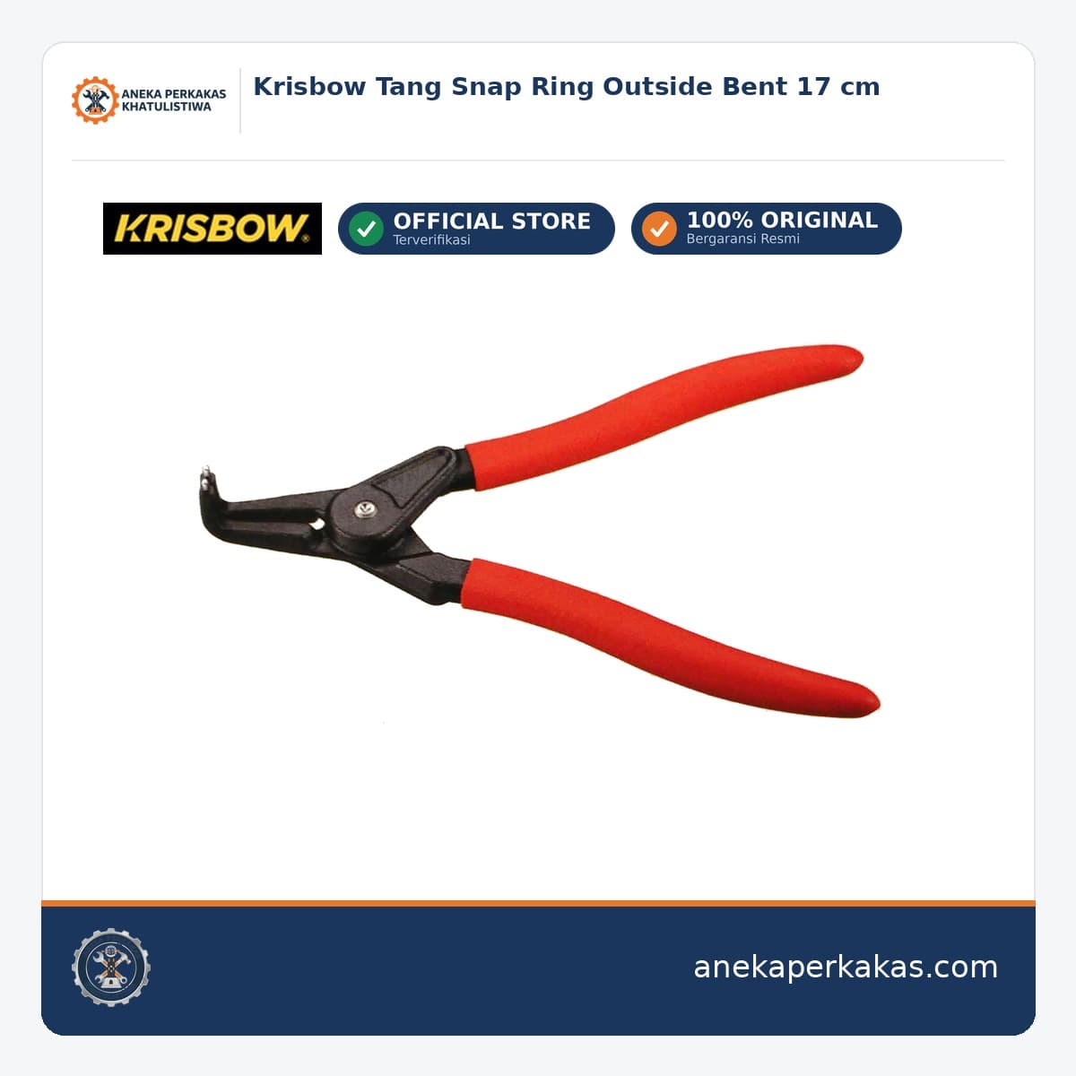 Krisbow Tang Snap Ring Outside Bent 17 cm
