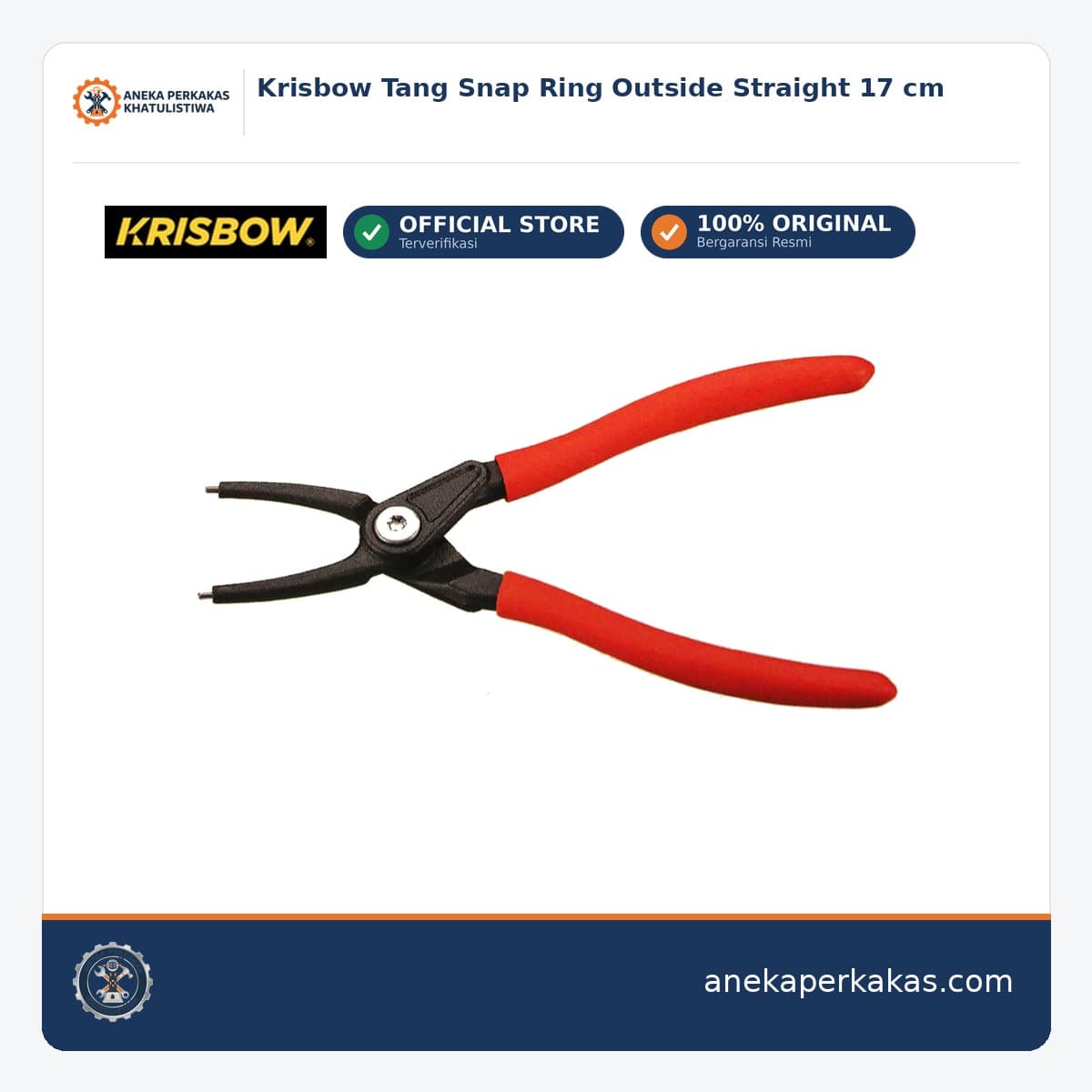 Krisbow Tang Snap Ring Outside Straight 17 cm