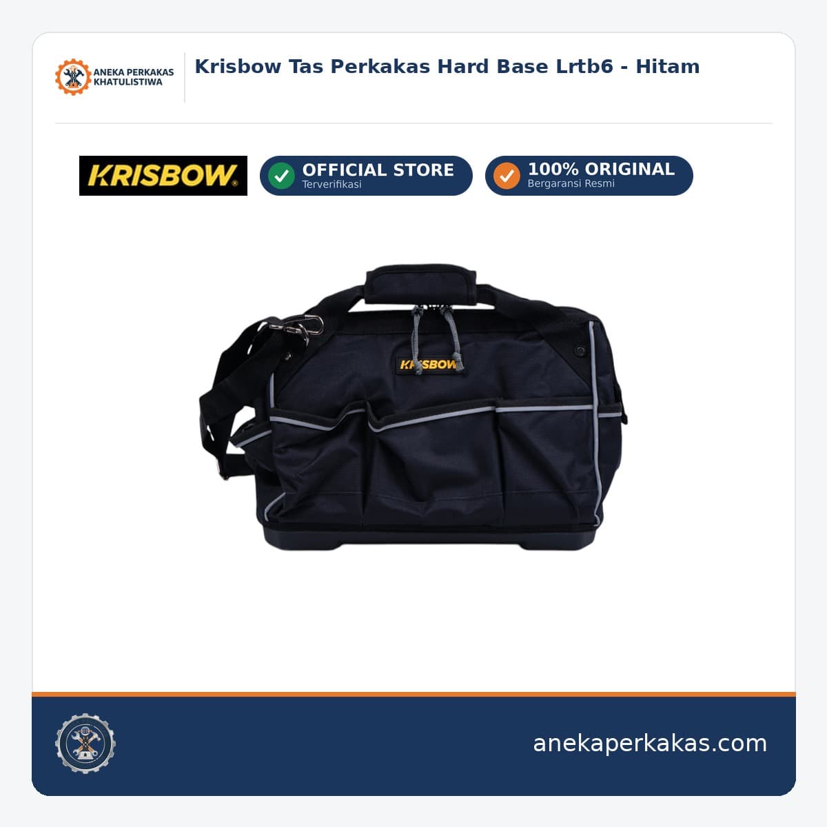 Krisbow Tas Perkakas Hard Base Lrtb6 - Hitam