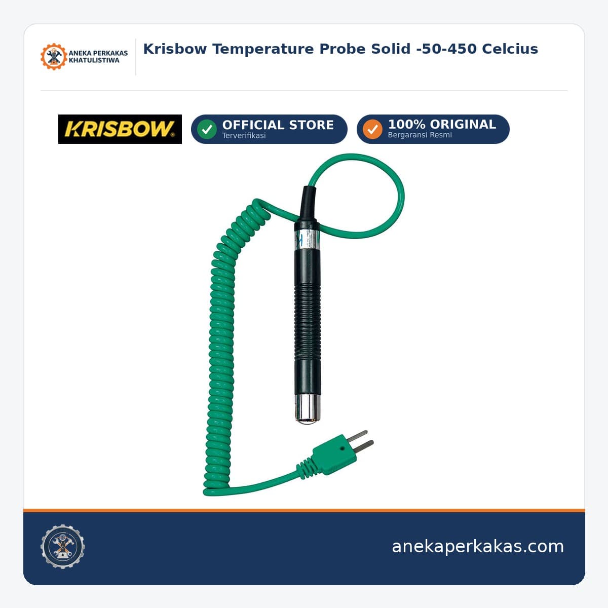 Krisbow Temperature Probe Solid -50-450 Celcius