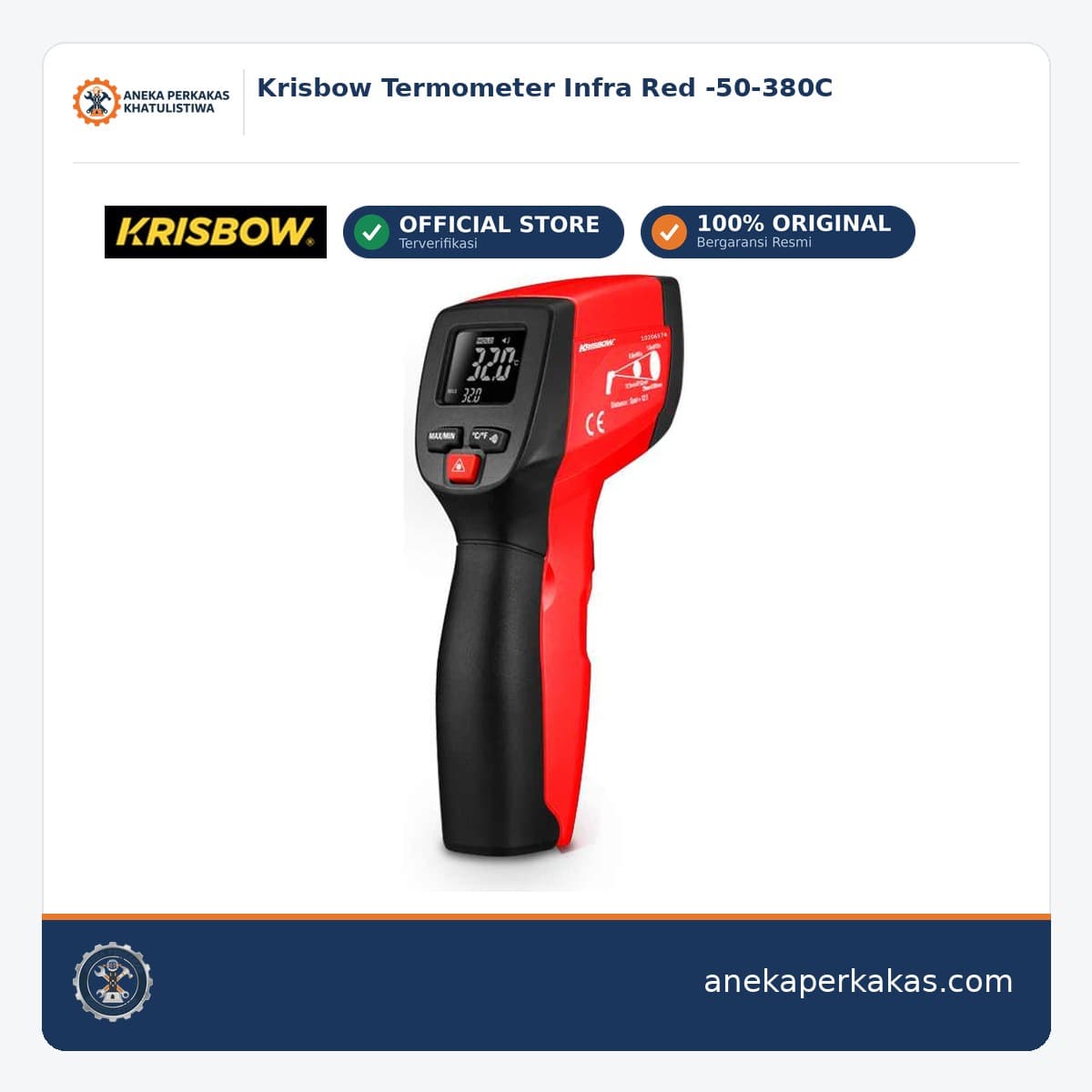 Krisbow Termometer Infra Red -50-380C