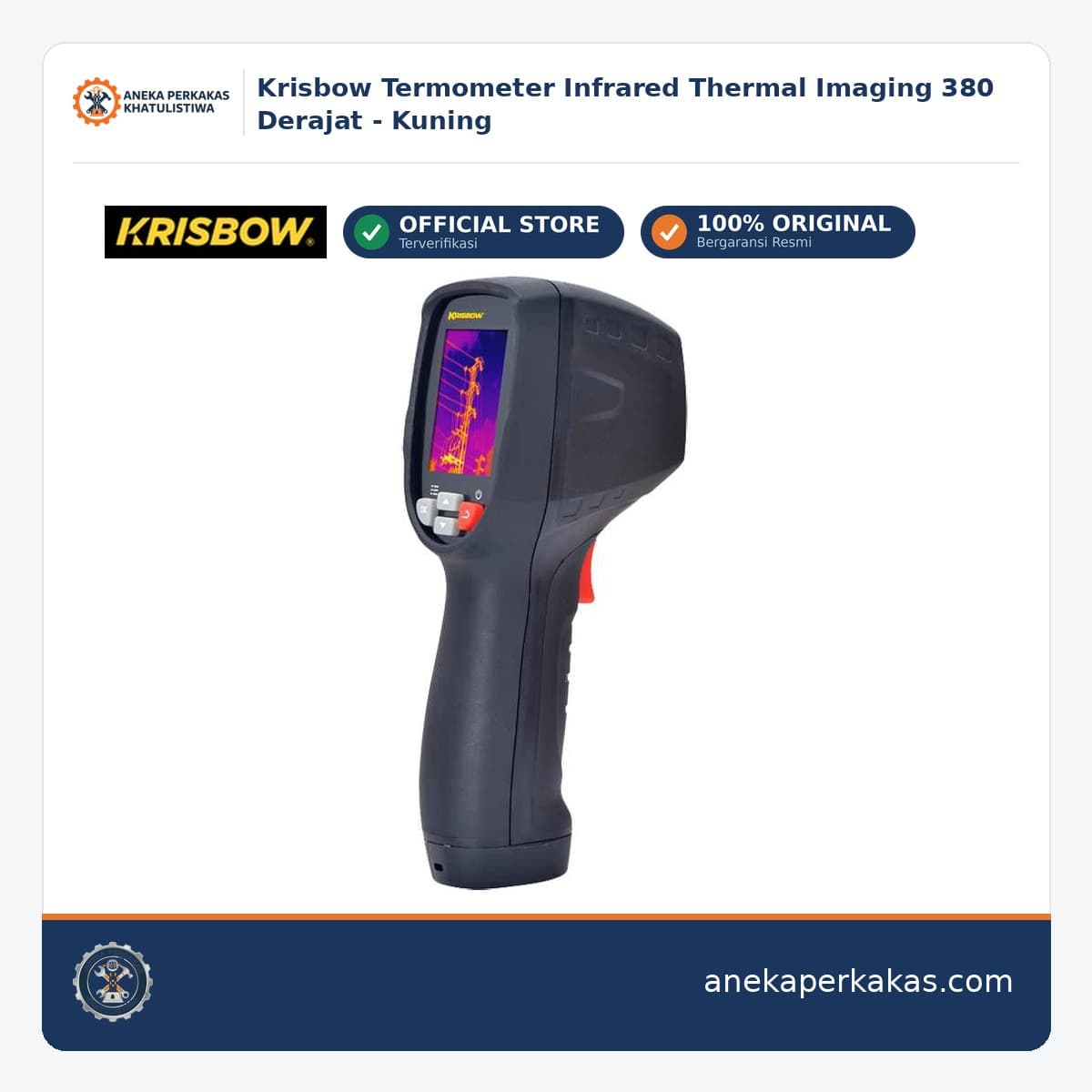 Krisbow Termometer Infrared Thermal Imaging 380 Derajat - Kuning