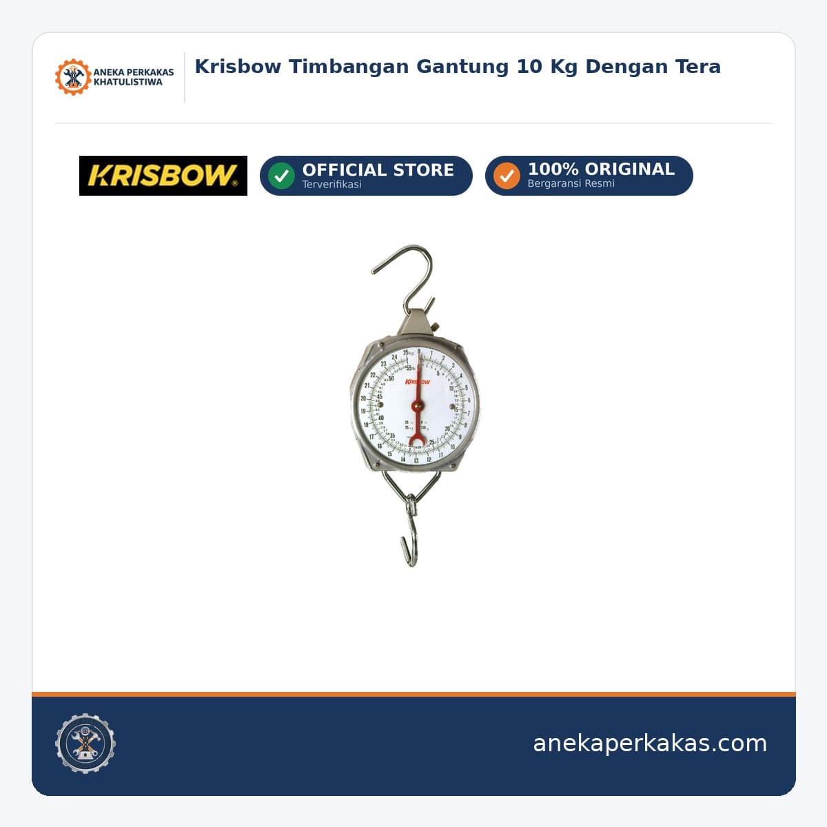 Krisbow Timbangan Gantung 10 Kg Dengan Tera