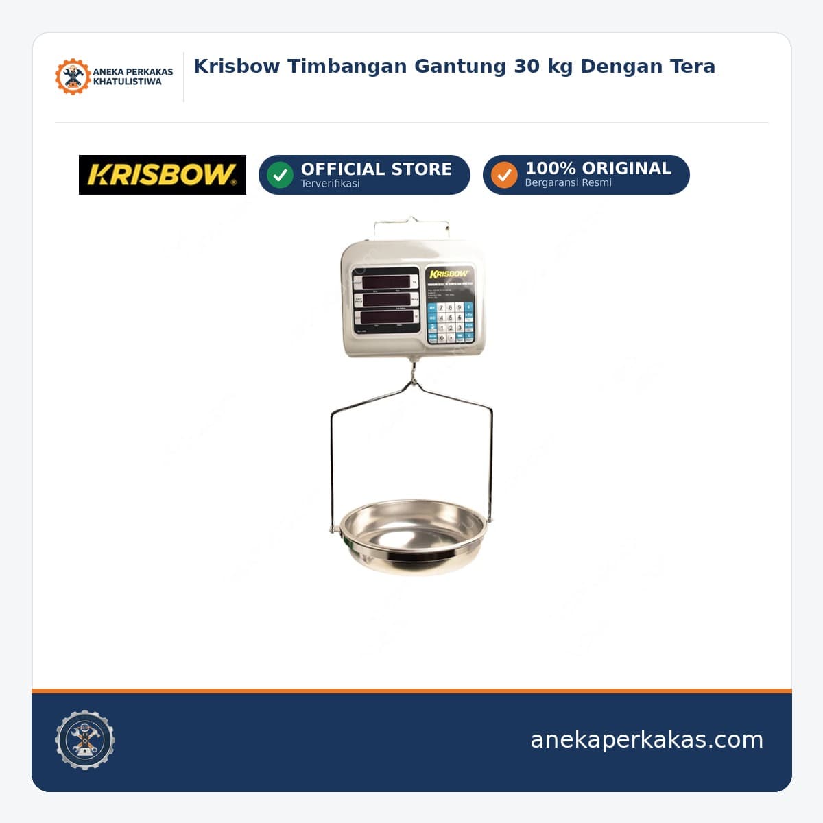 Krisbow Timbangan Gantung 30 kg Dengan Tera