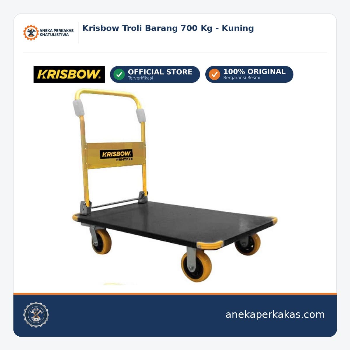Krisbow Troli Barang 700 Kg - Kuning
