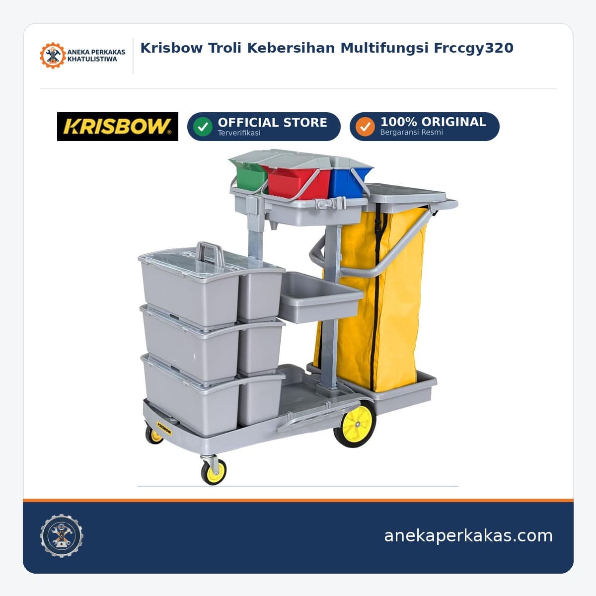 Krisbow Troli Kebersihan Multifungsi Frccgy320