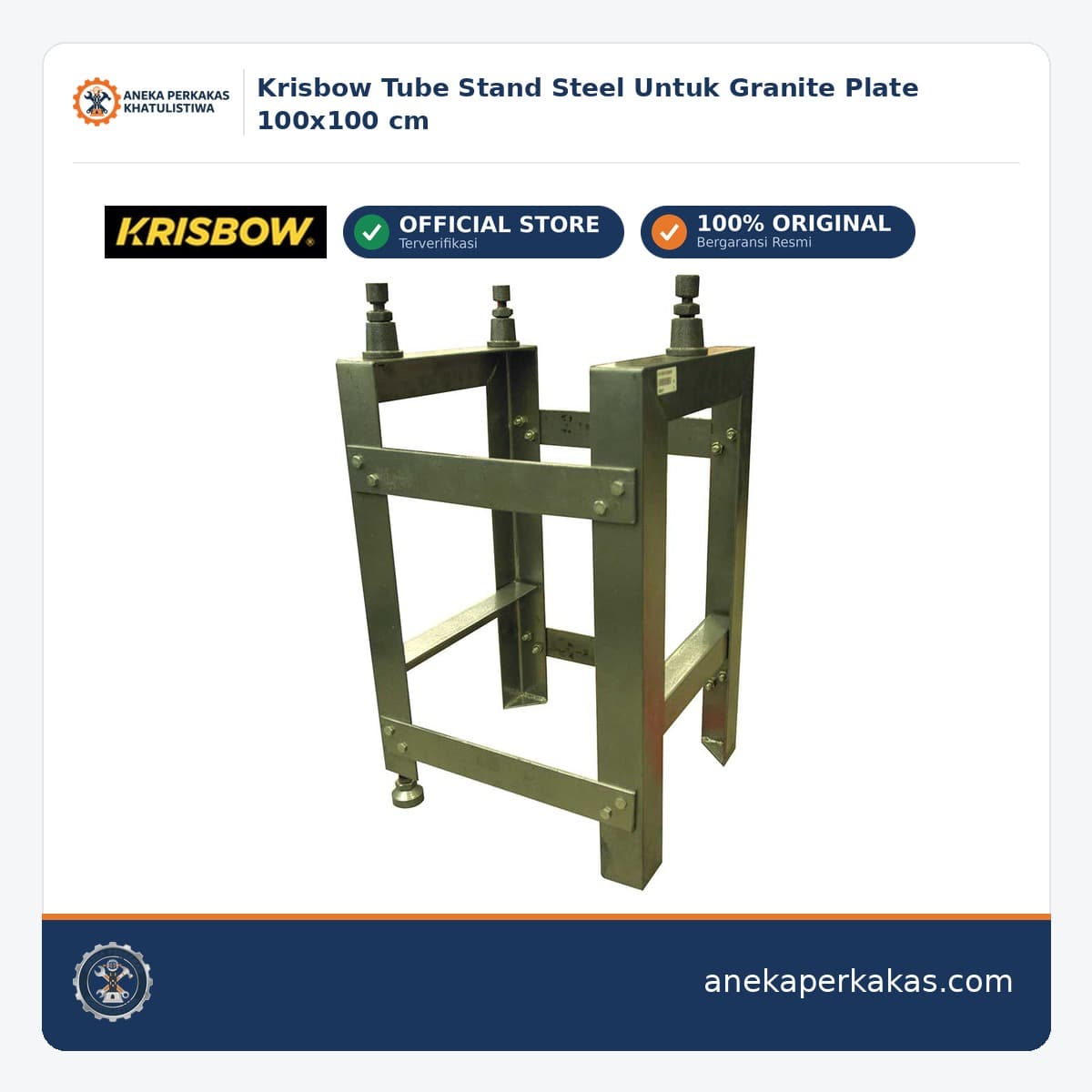 Krisbow Tube Stand Steel Untuk Granite Plate 100x100 cm