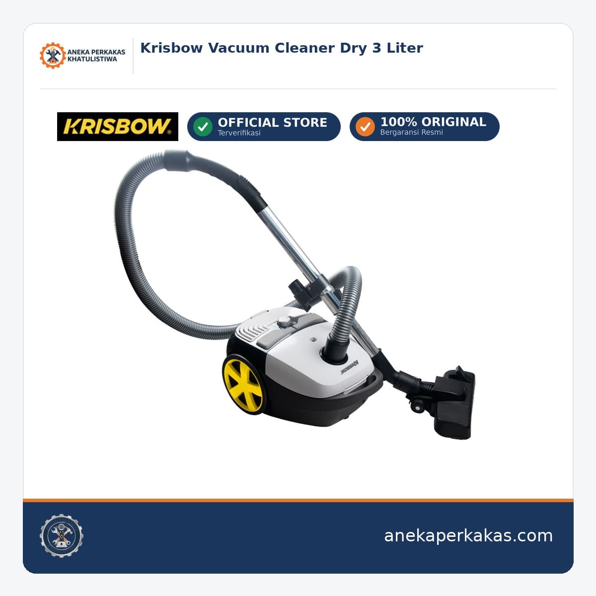 Krisbow Vacuum Cleaner Dry 3 Liter