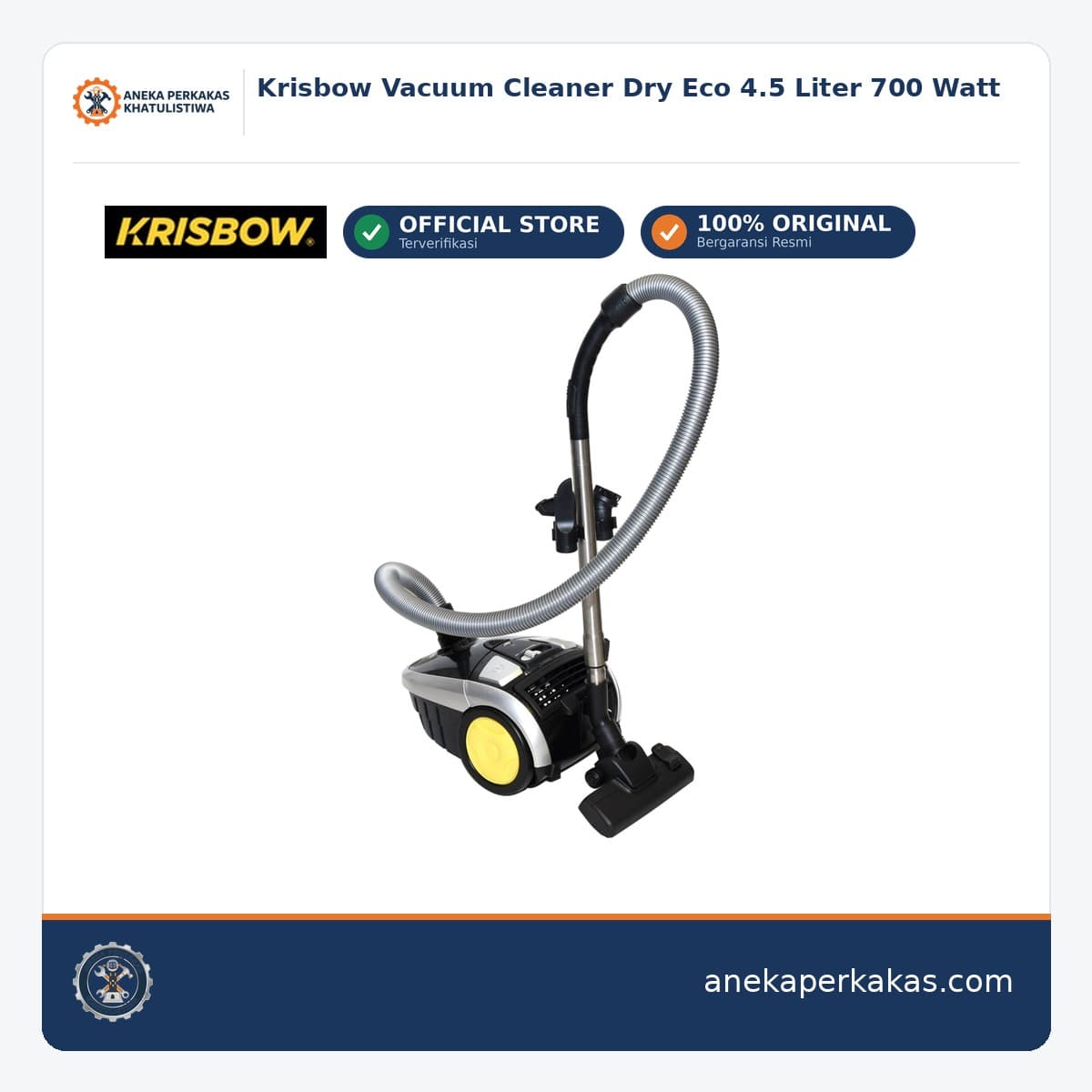 Krisbow Vacuum Cleaner Dry Eco 4.5 Liter 700 Watt