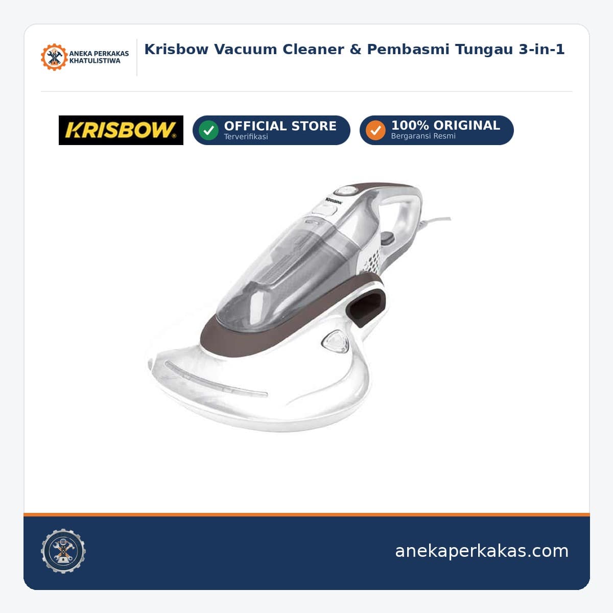 Krisbow Vacuum Cleaner & Pembasmi Tungau 3-in-1