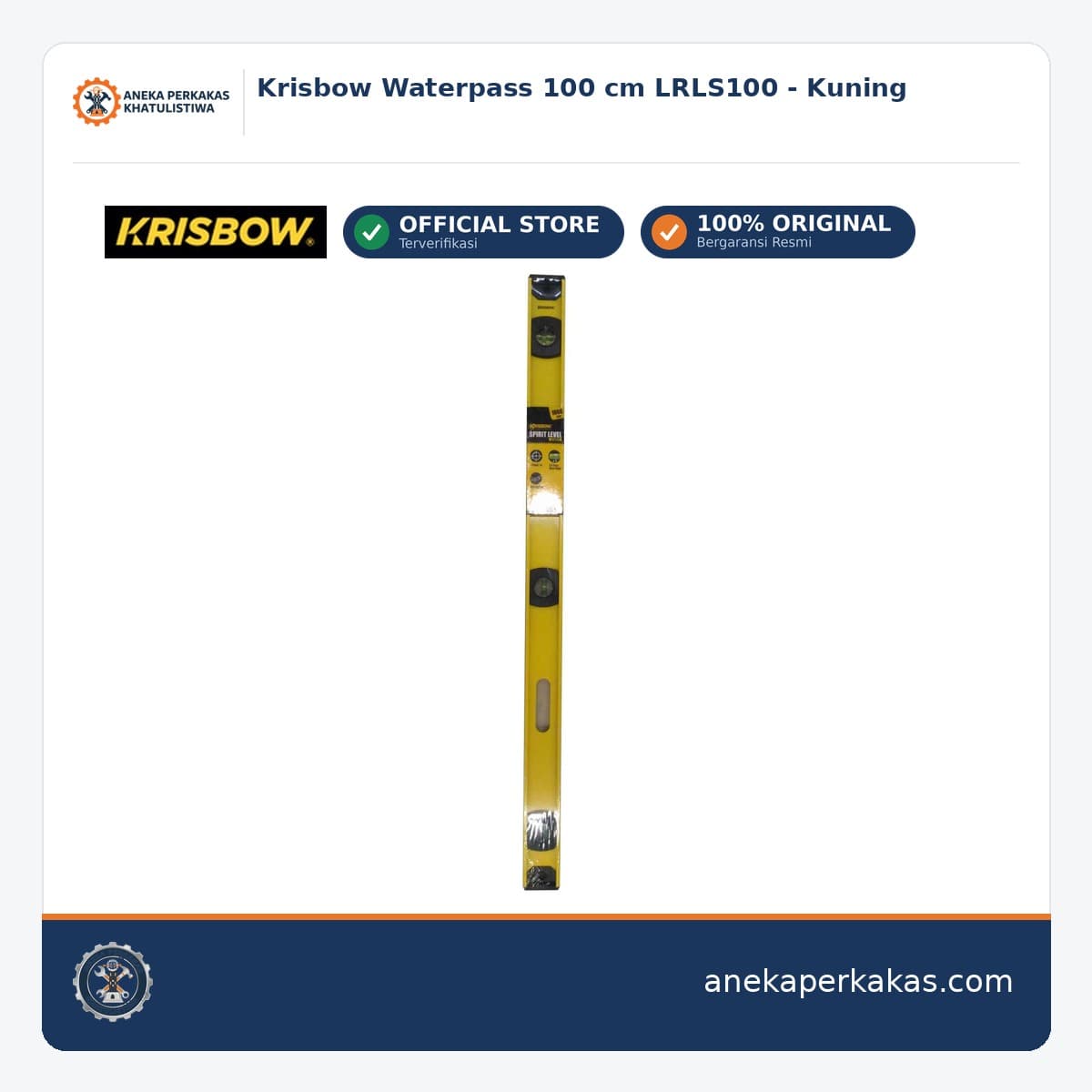 Krisbow Waterpass 100 cm LRLS100 - Kuning