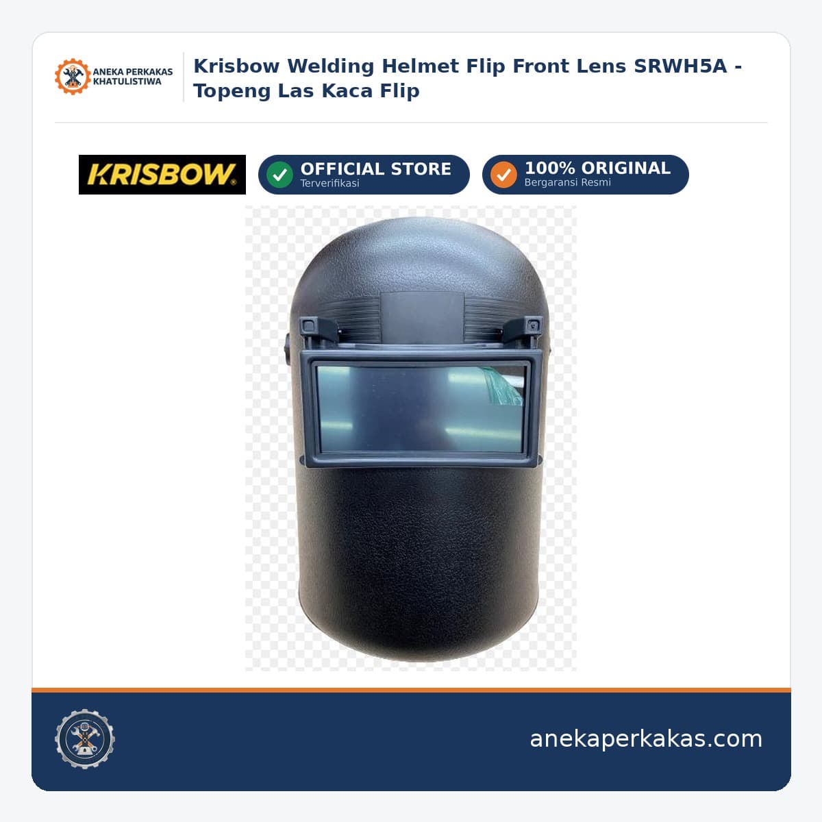 Krisbow Welding Helmet Flip Front Lens SRWH5A - Topeng Las Kaca Flip