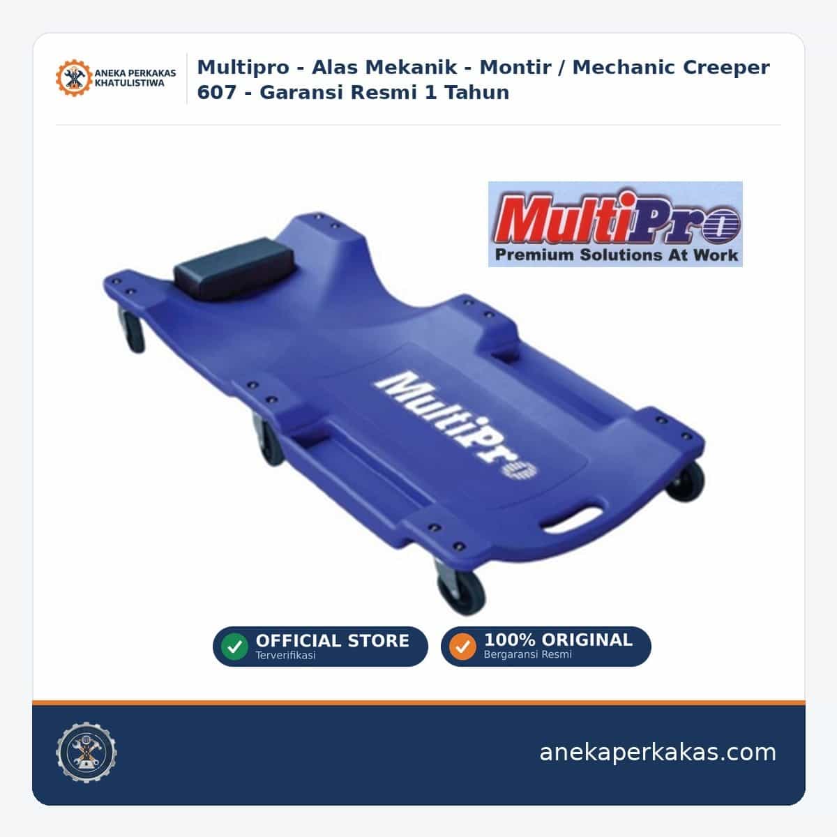 Multipro - Alas Mekanik - Montir / Mechanic Creeper 607 - Garansi Resmi 1 Tahun — Perkakas (Tools)