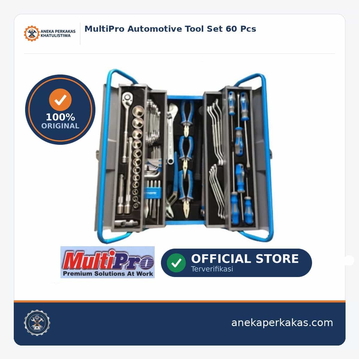 MultiPro Automotive Tool Set 60 Pcs — Otomotif & Perawatan Fasilitas