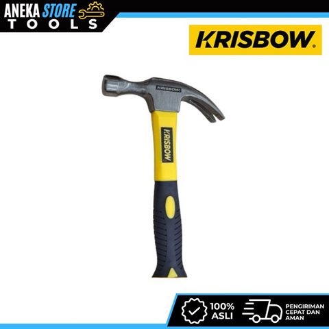 Krisbow Claw Hammer Palu Kambing Dengan Handle Rubber 220 gr
