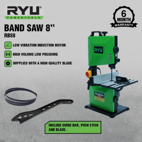 RYU Band Saw 8 Inch Rbs8 - Mesin Gergaji Kayu Dan Ukir