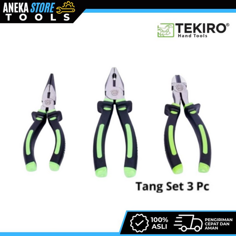 TEKIRO TANG SET 3 PCS (PL-PS1974) tang kombinasi 7", tang lancip 6", tang potong 6" tang set tekiro