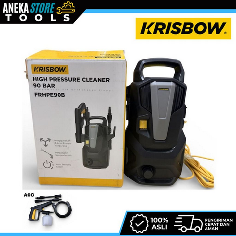 Krisbow High Pressure Cleaner Home Use 90 Bar 1000 Watt Frhpe90B Mesin Cuci Steam Serbaguna Alat Pembersih Tekanan Tinggi