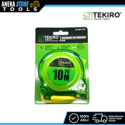 TEKIRO Meteran Gulung 3 - 10 meter Casing Transparan / Transparant Measurement Tape