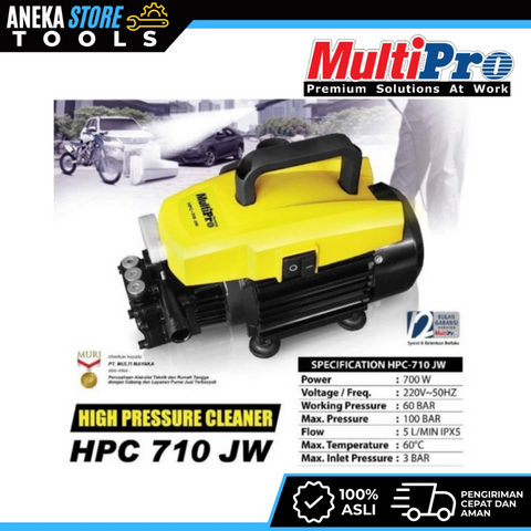 MULTIPRO HPC 710 JW ALAT MESIN CUCI MOBIL MOTOR HIGH PRESSURE JET CLEANER HPC710