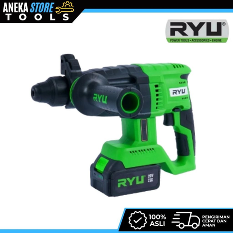 RYU CORDLESS ROTARY HAMMER 26 MM - MESIN BOR BOBOK BATERAI RCRH26